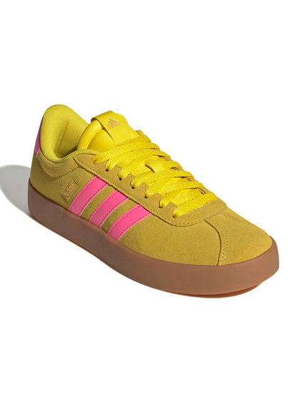 adidas VL Court 3.0 Shoes - Yellow/Lucid Pink/Gold Metallicimages2- The Sports Edit