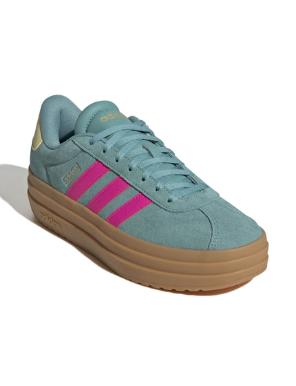 adidas VL Court Bold Shoes - Powder Teal/Shock Pink/Powder Yellowimages2- The Sports Edit