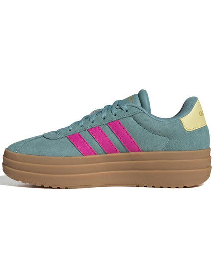 adidas VL Court Bold Shoes - Powder Teal/Shock Pink/Powder Yellowimages4- The Sports Edit