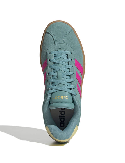 adidas VL Court Bold Shoes - Powder Teal/Shock Pink/Powder Yellowimages5- The Sports Edit