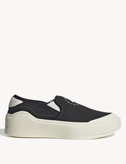 adidas X Stella McCartney Court Slip-On Shoes - Core Black/Off White/Cloud Whiteimages1- The Sports Edit