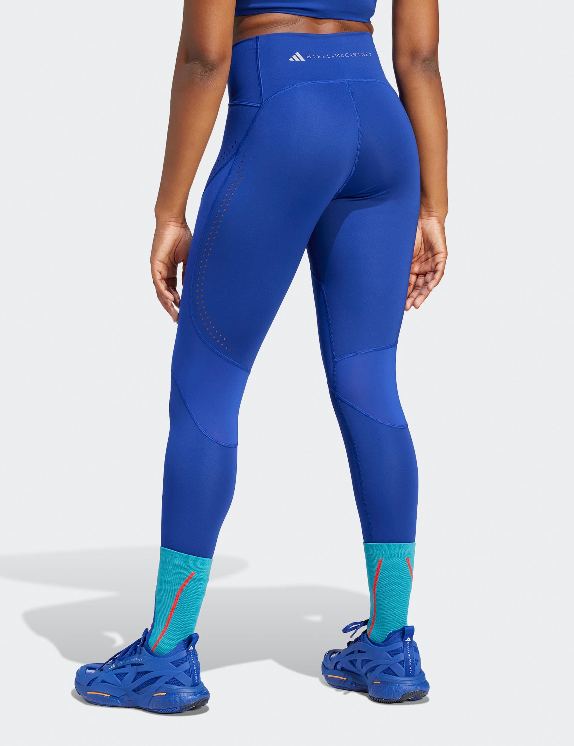 adidas Womens Optime Stash Pocket 7/8 Tights Blue L