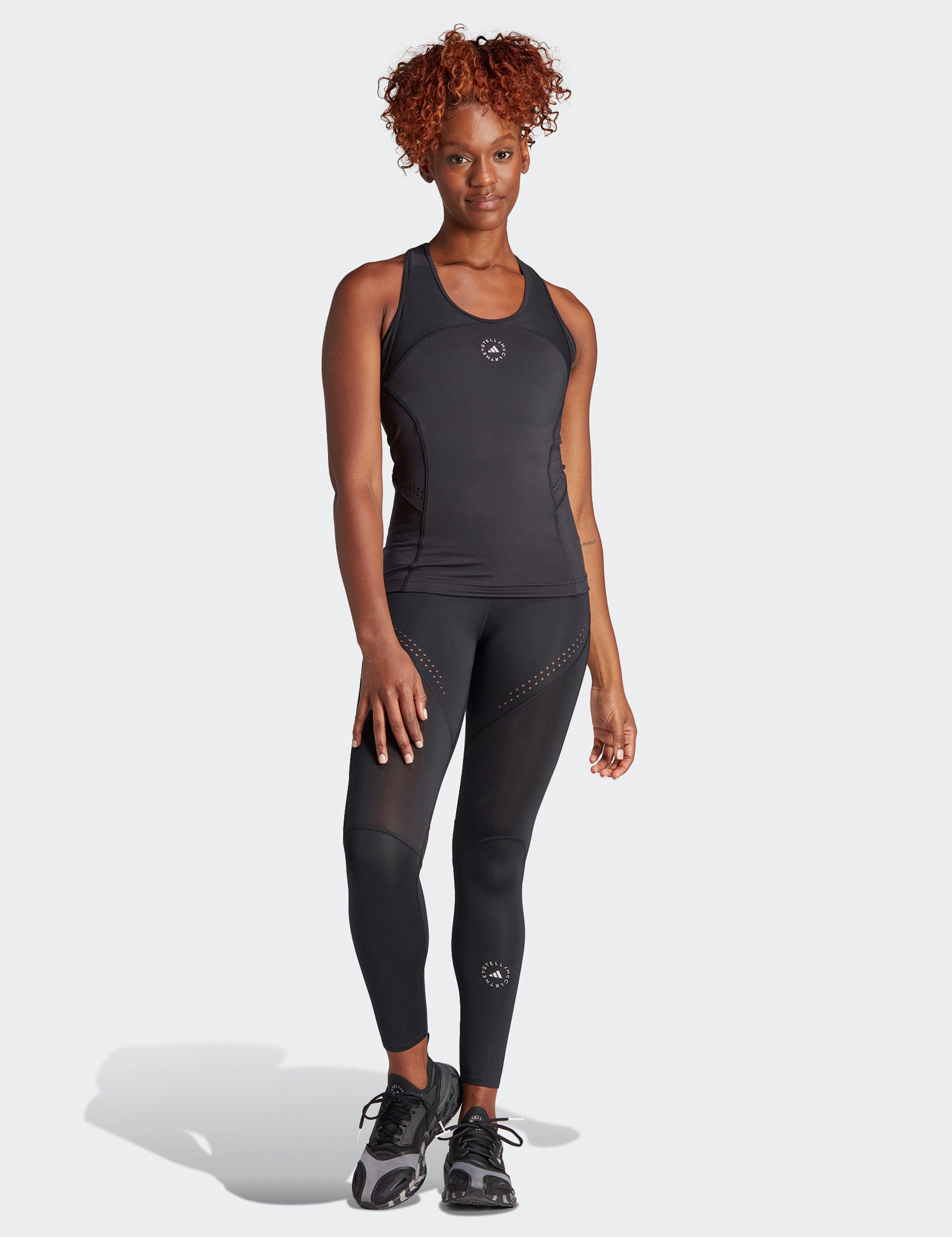 Adidas by Stella McCartney TRUEPURPOSE Seamless Yoga Crop Top. Color:  Black. New