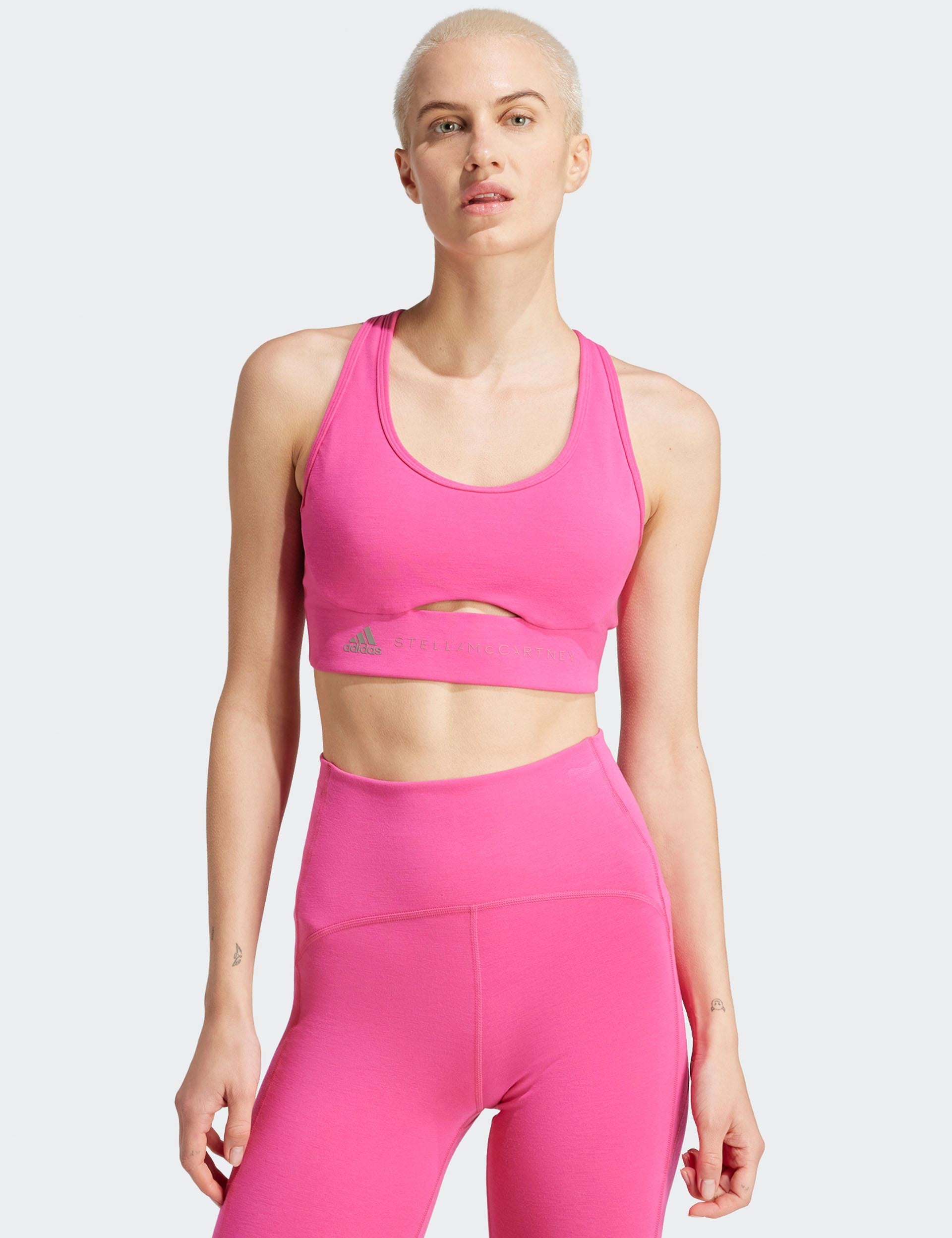 TrueStrength High Support sports bra in pink - Adidas By Stella Mc Cartney