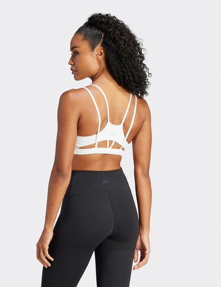 adidas Yoga Studio Luxe Light-Support Bra - Whiteimages2- The Sports Edit