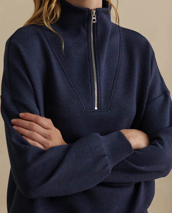 Hawley Half Zip Sweat - Navy