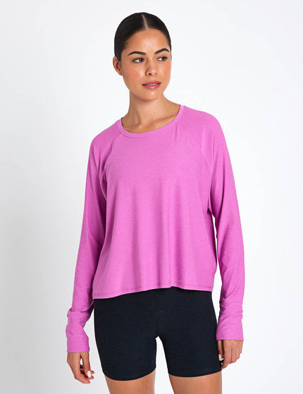Beyond Yoga Featherweight Daydreamer Pullover - Sunset Violet Heatherimages1- The Sports Edit