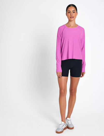 Beyond Yoga Featherweight Daydreamer Pullover - Sunset Violet Heatherimages4- The Sports Edit