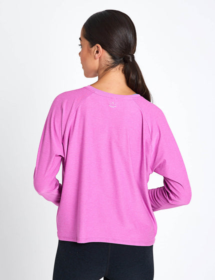 Beyond Yoga Featherweight Daydreamer Pullover - Sunset Violet Heatherimages2- The Sports Edit