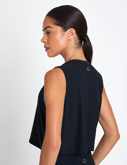 Beyond Yoga Featherweight Minimal Cropped Tank - Darkest Nightimages2- The Sports Edit