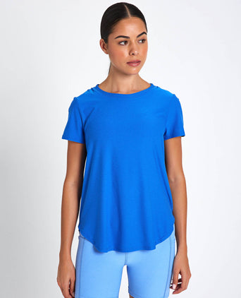 Featherweight On The Down Low Tee - Court Blue Heather