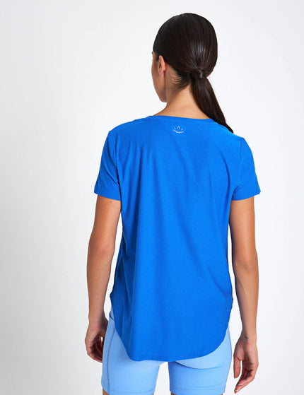 Beyond Yoga Featherweight On The Down Low Tee - Court Blue Heatherimages2- The Sports Edit