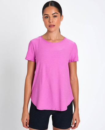 Featherweight On The Down Low Tee - Sunset Violet Heather