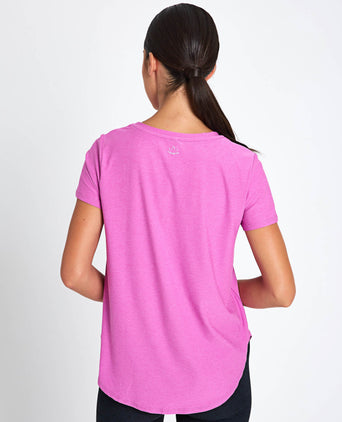 Featherweight On The Down Low Tee - Sunset Violet Heather