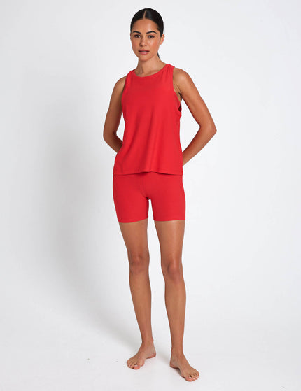 Beyond Yoga Featherweight Rebalance Tank - Candy Apple Red Heatherimages4- The Sports Edit
