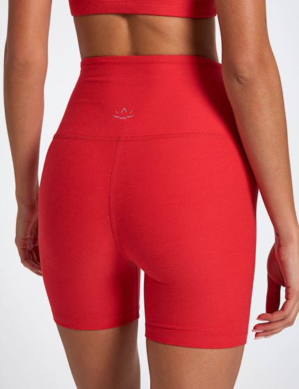 Beyond Yoga Spacedye Keep Pace 5" Biker Short - Candy Apple Red Heatherimages2- The Sports Edit