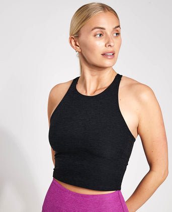 Spacedye Refocus Cropped Tank - Darkest Night