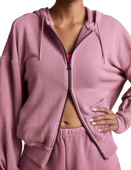 Beyond Yoga Fade Out Full Zip Hoodie - Washed Rich Raspberryimages3- The Sports Edit