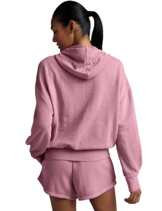 Fade Out Full Zip Hoodie - Washed Rich Raspberry