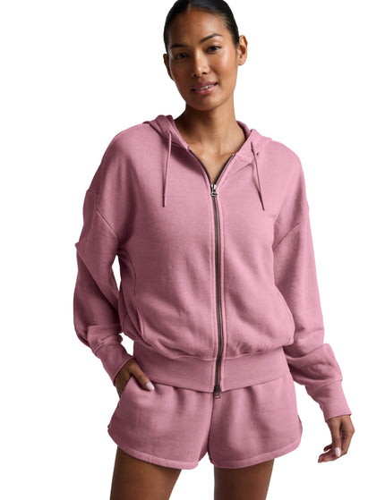 Beyond Yoga Fade Out Full Zip Hoodie - Washed Rich Raspberryimages1- The Sports Edit