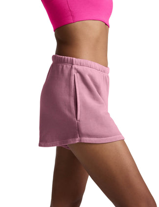 Fade Out Mid-Rise Short - Washed Rich Raspberry