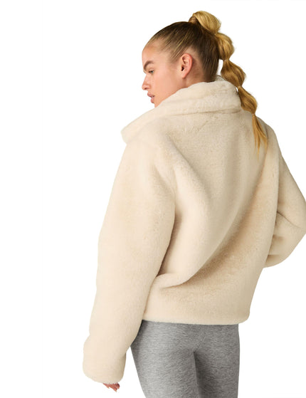 Beyond Yoga Faux Fur Jacket - Fresh Snowimages2- The Sports Edit