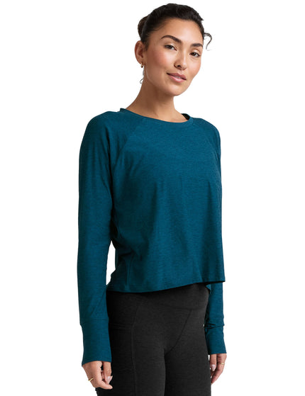 Beyond Yoga Featherweight Daydreamer Pullover - Blue Gem Heatherimages1- The Sports Edit