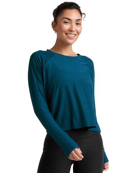 Beyond Yoga Featherweight Daydreamer Pullover - Blue Gem Heatherimages3- The Sports Edit
