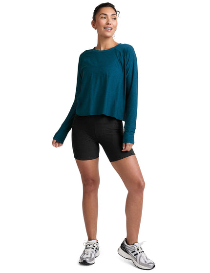 Beyond Yoga Featherweight Daydreamer Pullover - Blue Gem Heatherimages4- The Sports Edit