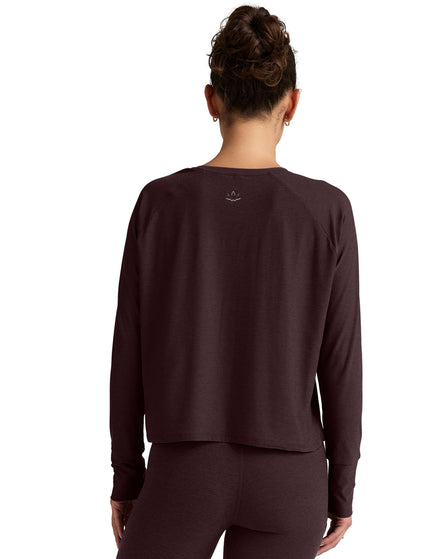 Beyond Yoga Featherweight Daydreamer Pullover - Dark Chocolate Heatherimages3- The Sports Edit
