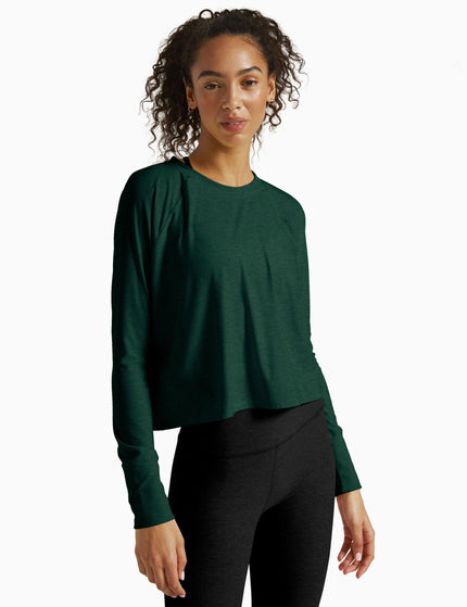 Beyond Yoga Featherweight Daydreamer Pullover - Dark Spruce Green Heatherimages1- The Sports Edit