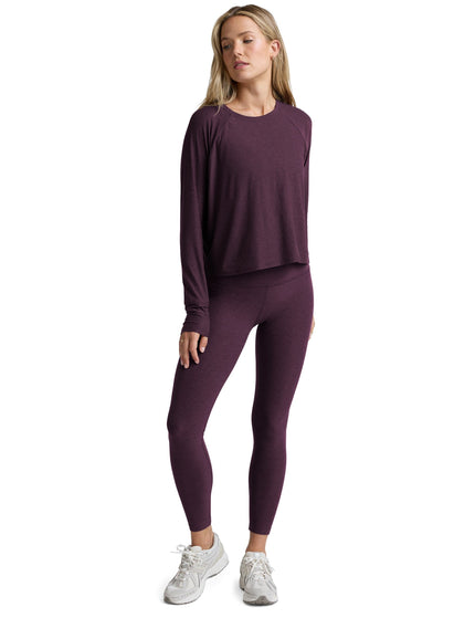 Beyond Yoga Featherweight Daydreamer Pullover - Eggplant Purple Heatherimages4- The Sports Edit