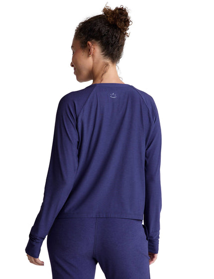 Beyond Yoga Featherweight Daydreamer Pullover - Eternal Blue Heatherimages3- The Sports Edit