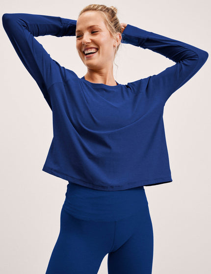 Beyond Yoga Featherweight Daydreamer Pullover - Marine Blue Heatherimages5- The Sports Edit