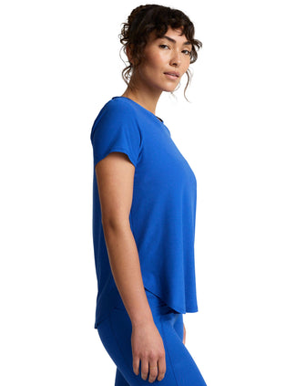 Featherweight On The Down Low Tee - Court Blue Heather