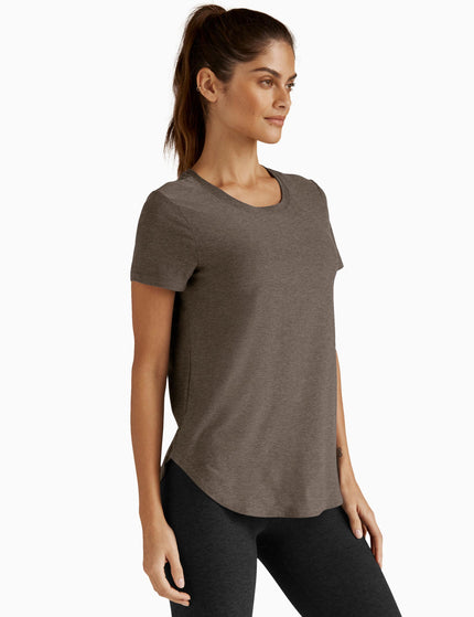 Beyond Yoga Featherweight On The Down Low Tee - Soft Umber Heatherimages1- The Sports Edit