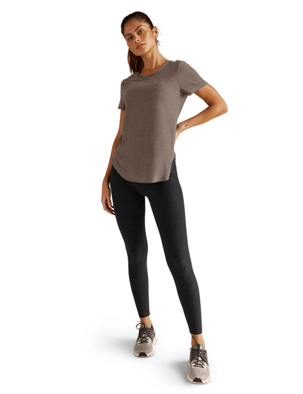 Beyond Yoga Featherweight On The Down Low Tee - Soft Umber Heatherimages4- The Sports Edit