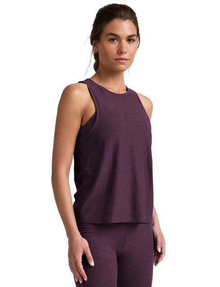 Beyond Yoga Featherweight Rebalance Tank - Eggplant Purple Heatherimages2- The Sports Edit