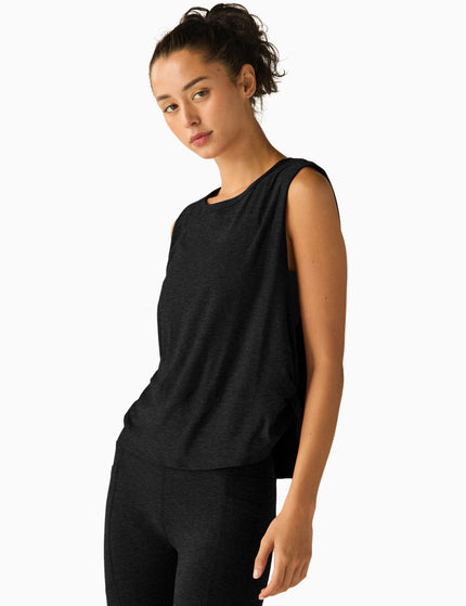 Beyond Yoga Featherweight Side Note Twist Tank - Darkest Nightimages1- The Sports Edit