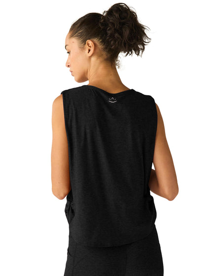 Beyond Yoga Featherweight Side Note Twist Tank - Darkest Nightimages2- The Sports Edit