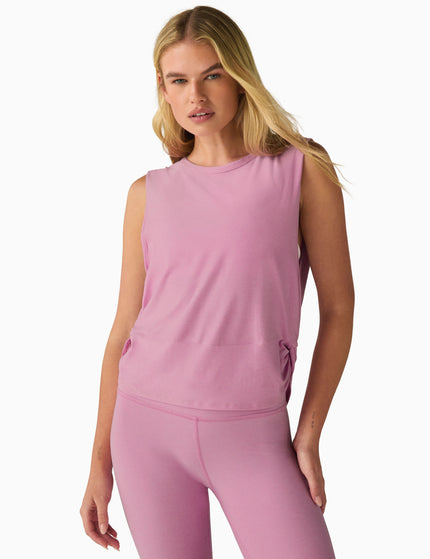 Beyond Yoga Featherweight Side Note Twist Tank - Pink Haze Heatherimages1- The Sports Edit