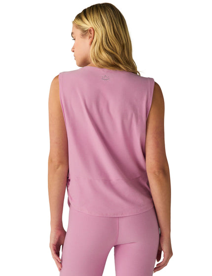 Beyond Yoga Featherweight Side Note Twist Tank - Pink Haze Heatherimages3- The Sports Edit