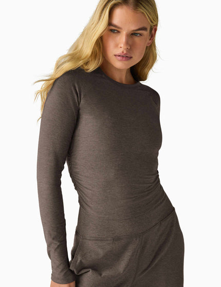 Beyond Yoga Featherweight Your Fit Long Sleeve Top - Soft Umber Heatherimages1- The Sports Edit