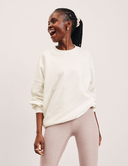 Beyond Yoga LuxeFleece Oversized Sweatshirt - Fresh Snowimages1- The Sports Edit