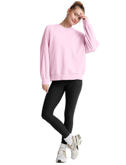 Beyond Yoga LuxeFleece Oversized Sweatshirt - Frosty Pinkimages4- The Sports Edit