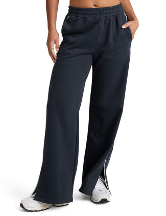 LuxeFleece Piper Wide Leg Pant - Nocturnal Navy
