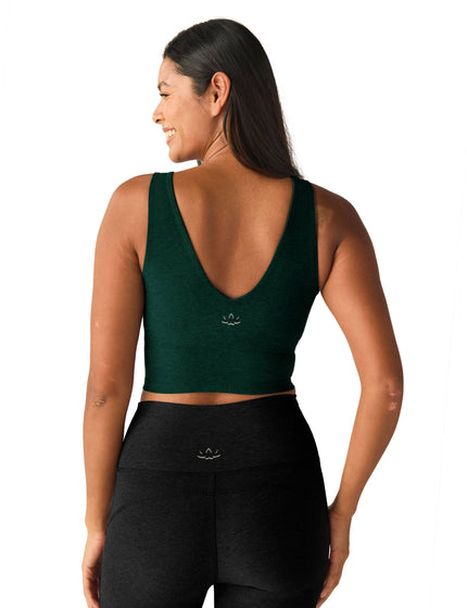 Beyond Yoga Spacedye Good Day Cropped Tank - Dark Spruce Green Heatherimages2- The Sports Edit