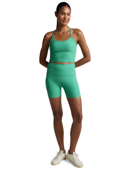 Beyond Yoga Spacedye Keep Pace 5" Biker Short - Bright Emerald Heatherimages2- The Sports Edit