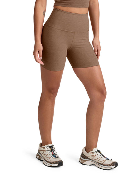 Beyond Yoga Spacedye Keep Pace 5" Biker Short - True Chocolate Heatherimages2- The Sports Edit