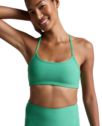 Spacedye Slim Racerback Bra - Bright Emerald Heather
